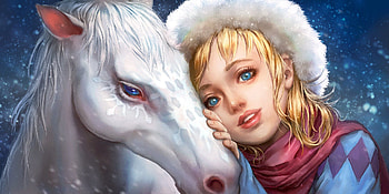 Friends, artwork, horse, cowgirl, painting, woman HD wallpaper