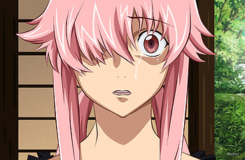 Gasai Yuno, Anime girl, Mirai Nikki, Yandere HD wallpaper