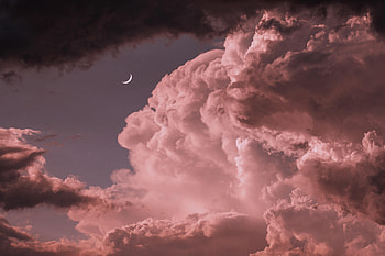 Nature, Sky, Clouds, Moon HD wallpaper