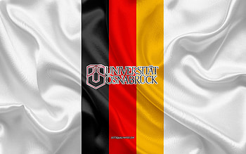 Osnabruck University Emblem, German Flag, Osnabruck University logo, Osnabruck, Germany, Osnabruck University HD wallpaper