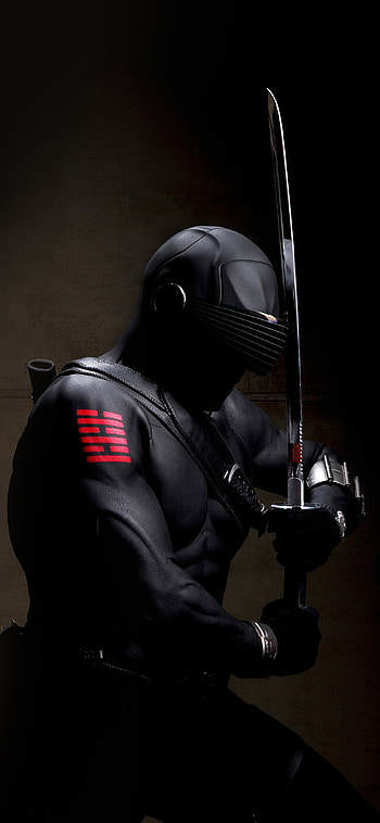 Artistic depiction, Dark hero, Ninja warrior, Intriguing visuals HD phone wallpaper