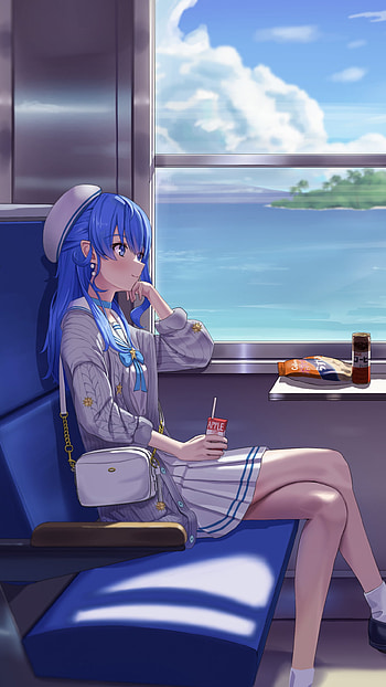 Hoshimachi Suisei, Hoshimachi Suisei, Anime, Virtual Youtuber HD phone wallpaper