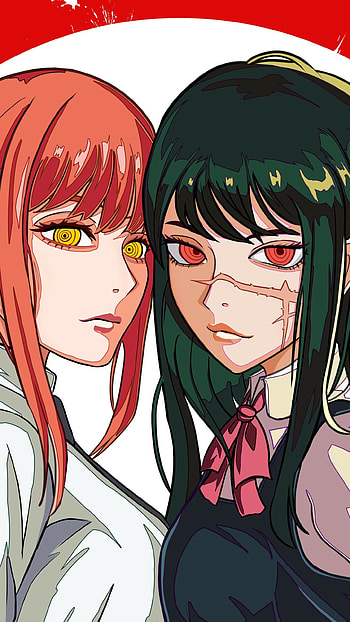 Makima & Asa Mitaka, Asa Mitaka, Makima (Chainsaw Man), Anime, Chainsaw Man HD phone wallpaper