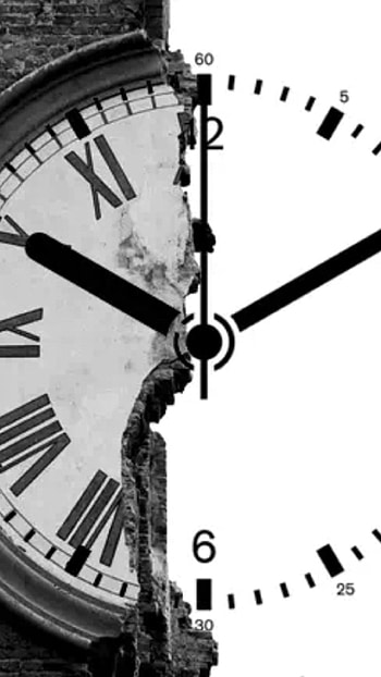 Clock shape, Broken wall, , Clock HD phone wallpaper