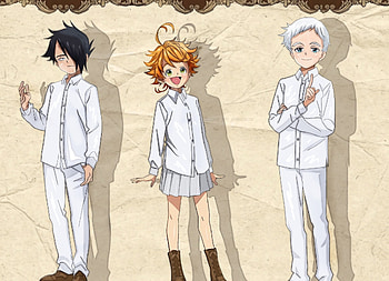 Emma The Promised Neverland, Norman The Promised Neverland, Ray The Promised Neverland, Dark secrets HD wallpaper