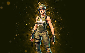 Munitions Expert, , green neon lights, Fortnite Battle Royale, Fortnite characters, Munitions Expert Skin, Fortnite, Munitions Expert Fortnite HD wallpaper