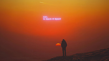 Lost In Search Of Myself, alone, hoodie, sunset, artist, artwork, digital-art HD wallpaper