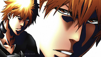 Kurosaki Ichigo, ichigo, orange hair, fullbringer, orange eyes, ichigo kurosaki, bleach, anime, fullbring HD wallpaper