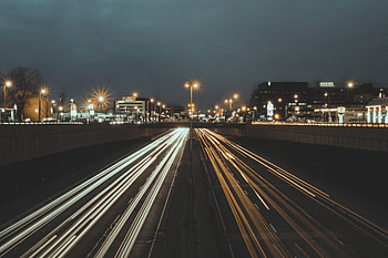 Cities, City, Shine, Light, Road, Bridge HD wallpaper