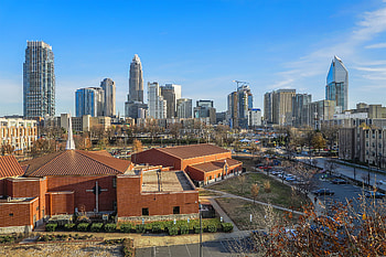 Charlotte NC skyline, Travel destination, Winter charm, Facebook community HD wallpaper