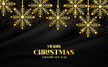 :), golden, black, snowflake, craciun, christmas, card, new year HD wallpaper