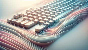 Abstract Keyboard Waves, keyboard, Abstract, technology, Digital Art, design HD wallpaper