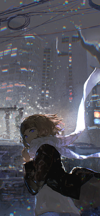 night, Anime, girl, anime girl, anime night HD phone wallpaper