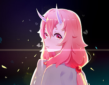 Shuna, horns, anime girl, cute HD wallpaper