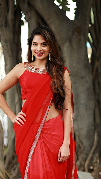 Tanya hope, saree lover, multilingual actress HD phone wallpaper