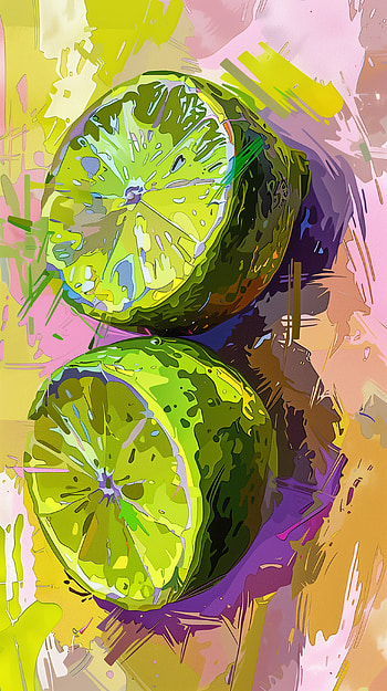 Citrus Splash Art, food, fruit, illustration, vibrant colors HD phone wallpaper