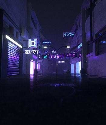 Art, City, Dark, Neon, Street HD phone wallpaper