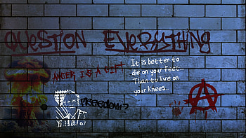 Anarchy, Dark, Graffiti HD wallpaper