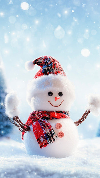 Cute Christmas, Snow Man HD phone wallpaper