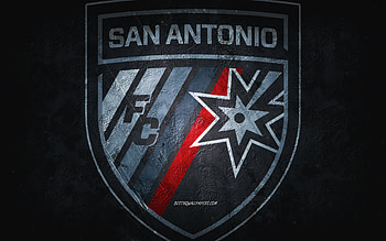 San Antonio FC, American soccer team, blue background, San Antonio FC logo, grunge art, USL, soccer, San Antonio FC emblem HD wallpaper
