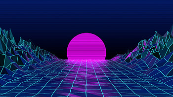 Neon grid, Geometry HD wallpaper