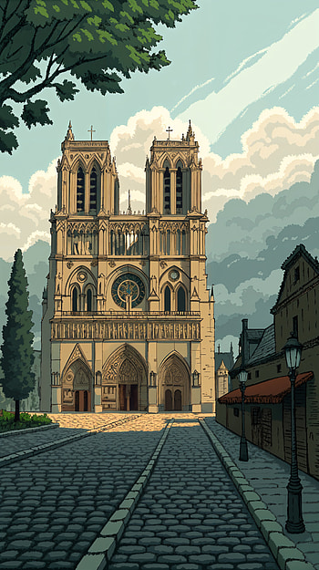Serene Cathedral: A Beautiful for Your , architecture, landscape, sky HD phone wallpaper