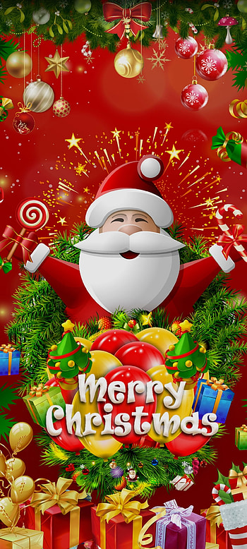 Merry Christmas Candy, gift, holiday ornament, red, Santa, premium, Luxury, festival HD phone wallpaper