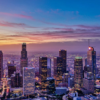 Los Angeles Skyline, Travels, Urban city, Skyscraper HD phone wallpaper