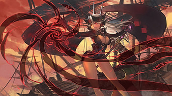 Pixiv Fire Slayer Queen, Pixiv Fantasia, Warrior, Beauty, Wall, BG, Anime, Game, Fire Warrior, Girl, Classic, Colours, Queen, New HD wallpaper