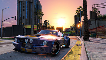 City, Car, Ford Mustang, Video Game, Grand Theft Auto V, Grand Theft Auto HD wallpaper
