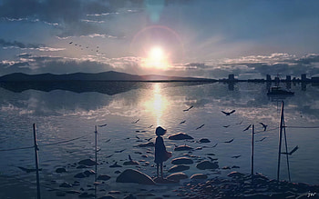 Anime Moescape Alone , anime-girl, anime, artist, artwork, digital-art HD wallpaper