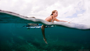 Surfer Girl Swimming & Surfing Best Collection HD wallpaper