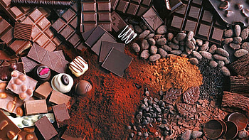 Broken chocolate pieces, Cocoa powder, , Tempting indulgence HD wallpaper