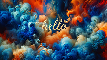Vibrant Hello: A Ultra Experience, hello, Abstract, colorful, cloud HD wallpaper