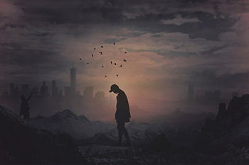 Loss, alone, sad, artist, artwork, digital-art, deviantart HD wallpaper