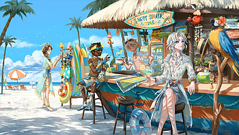 Happy Summer Time Beach, Video Game, Identity V HD wallpaper