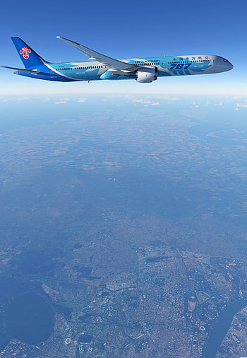 China Southern Airlines, 787-10 aircraft, Scenic routes, Aviation graphy HD phone wallpaper