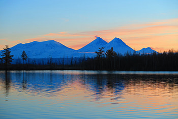 Landscape, Nature, Mountains, Lake, Rise, Sunrise, Morning HD wallpaper