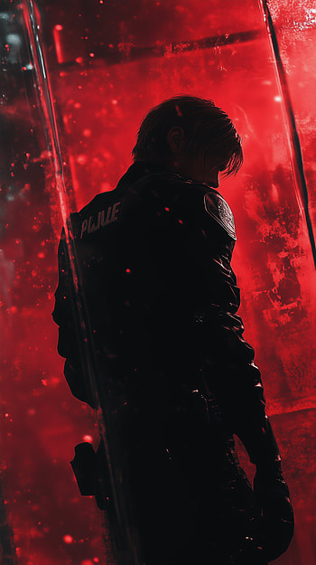 Resident Evil Leon S. Kennedy Red , video game, Resident Evil, Leon S. Kennedy, red HD phone wallpaper