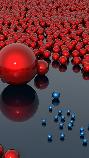 H D, Red Marbles, red, marbles HD phone wallpaper