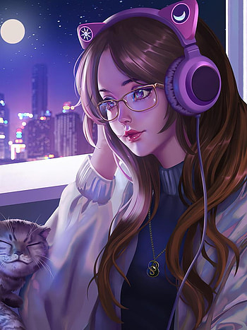 Anime Girl Lofi Cat Anime [] for your , Mobile & Tablet. Explore Gamer Girl Anime Cat . Anime Gamer Girl , Anime, GaMERCaT HD phone wallpaper