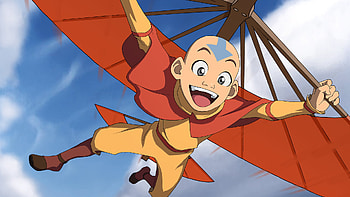 Avatar: The Last Airbender, Avatar (Anime), Aang (Avatar), Bald, Anime, Flying, Grey Eyes, Smile HD wallpaper