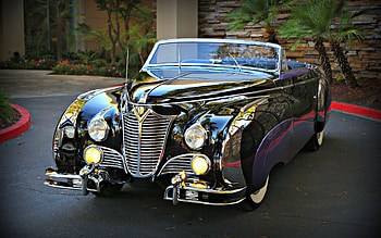 Cadillac Sixty-Two Convertible, retro cars, 1948 cars, luxury cars, black cabriolet, american cars, Cadillac HD wallpaper