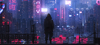 Concrete Jungle, artist, artwork, digital-art, neon, deviantart HD wallpaper