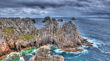 Pointe De Pen Hir, , Coastline, France, Horizon, Ocean HD wallpaper