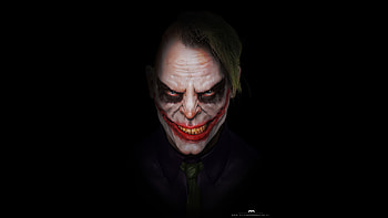 Scary Joker , joker, superheroes, supervillain, artstation, artwork, artist, digital-art HD wallpaper