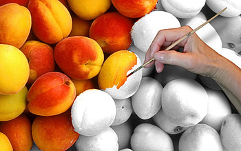 Fruits, Background, Art, Peaches HD wallpaper
