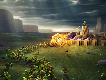 Clash Of Clans Wiz And Goblins, clash-of-clans, supercell, games HD wallpaper