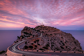 Lighthouse On Hillside Road, lighthouse, nature, graphy, road, graphy, flickr HD wallpaper