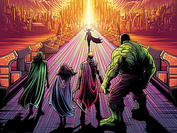 Thor Ragnarok Artwork, thor-ragnarok, movies, 2017-movies, thor, hela, hulk, loki, artwork, digital-art, marvel, valkyrie HD wallpaper